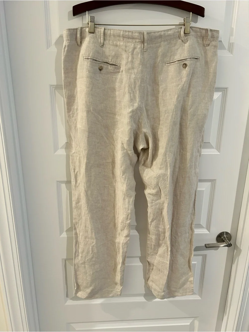 Perry Ellis Men’s Linen Pants Oatmeal Tan Size 40